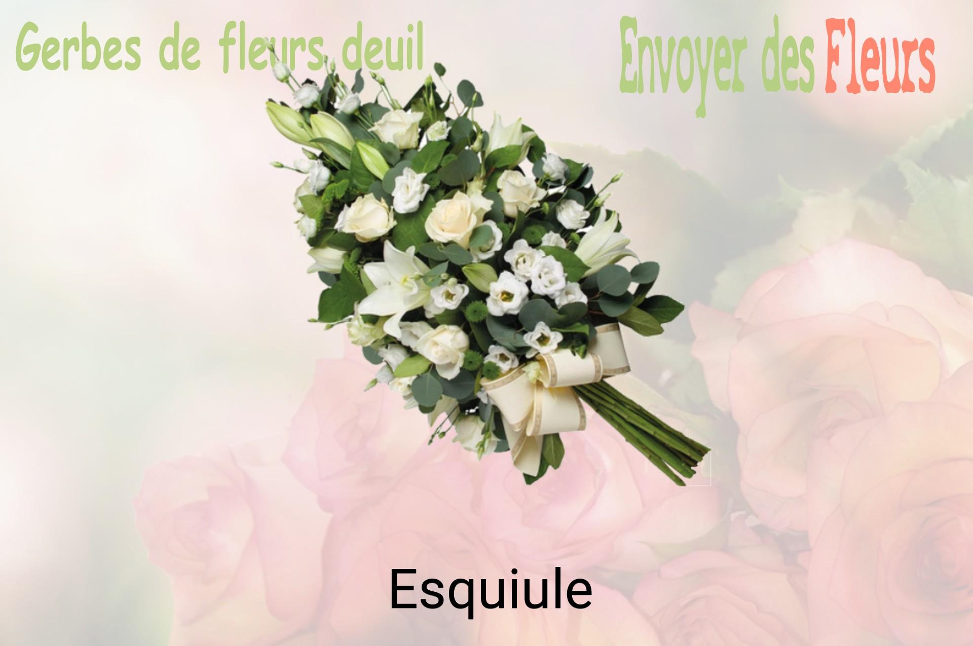 Gerbe de fleurs de deuil livrée à Esquiule